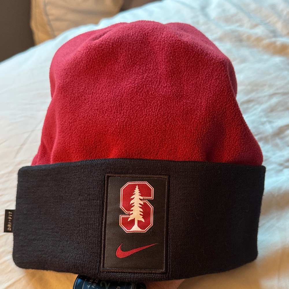 Stanford Nike Red and Black Logo Beanie